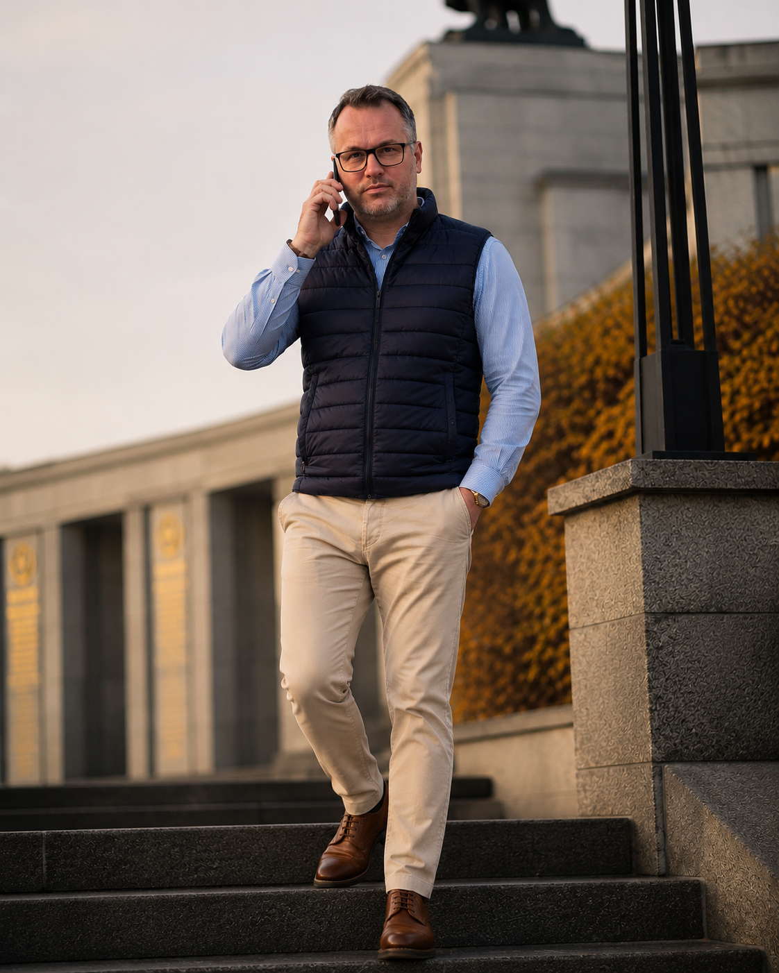 Dirk beim Cold Calling im Außeneinsatz